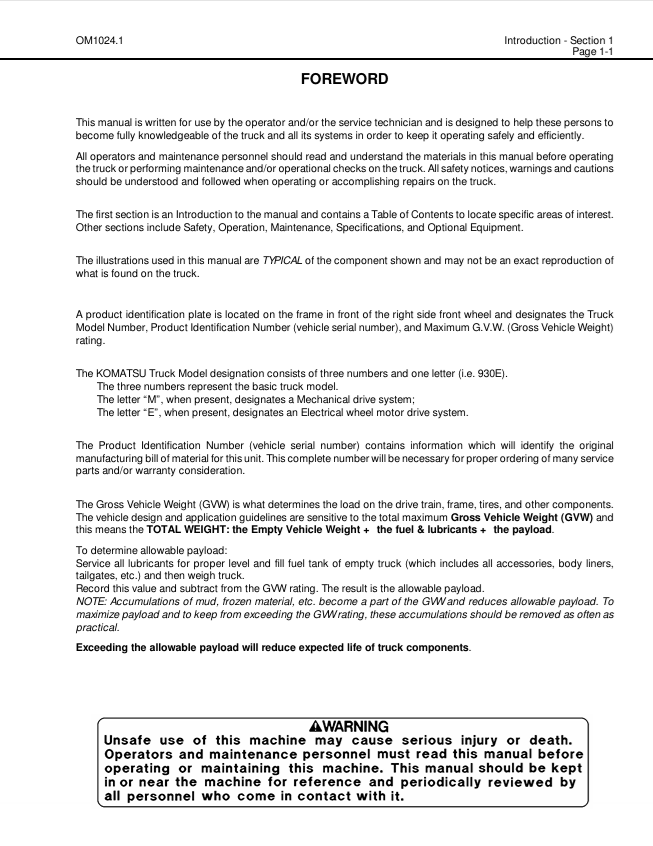 Download Komatsu 930E-2 Dump Truck Maintenance Manual CEAM006900