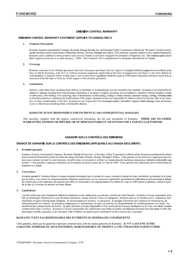 Download Komatsu CD60R-1 Crawler Carrier Operation Manual
