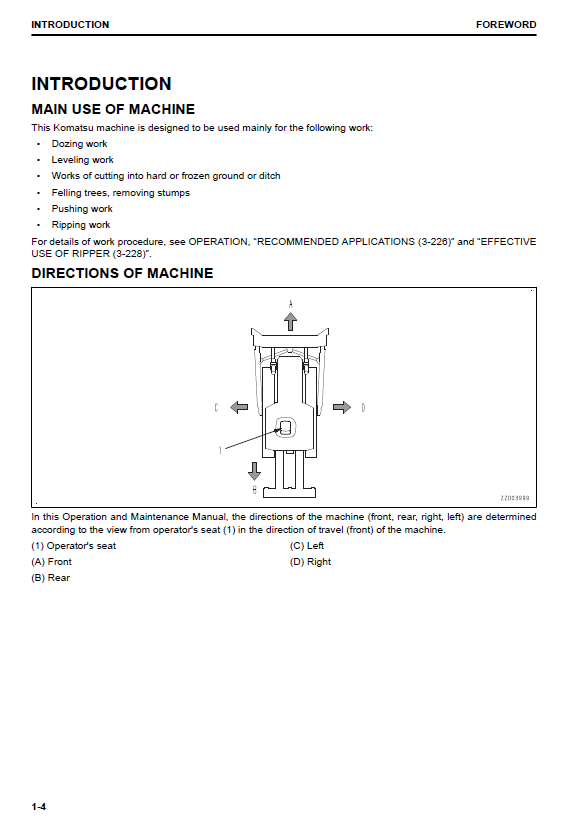 Download Komatsu D155AX-8 Bulldozer Operation Manual TEN00735-01