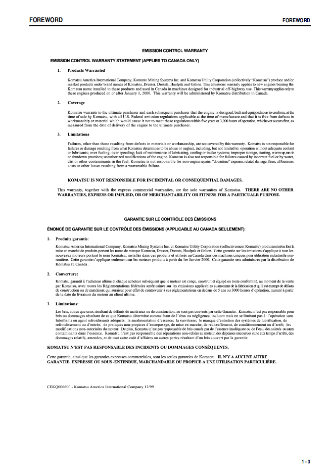 Download Komatsu D355C-3 Operation Manual SEAM051300T PDF