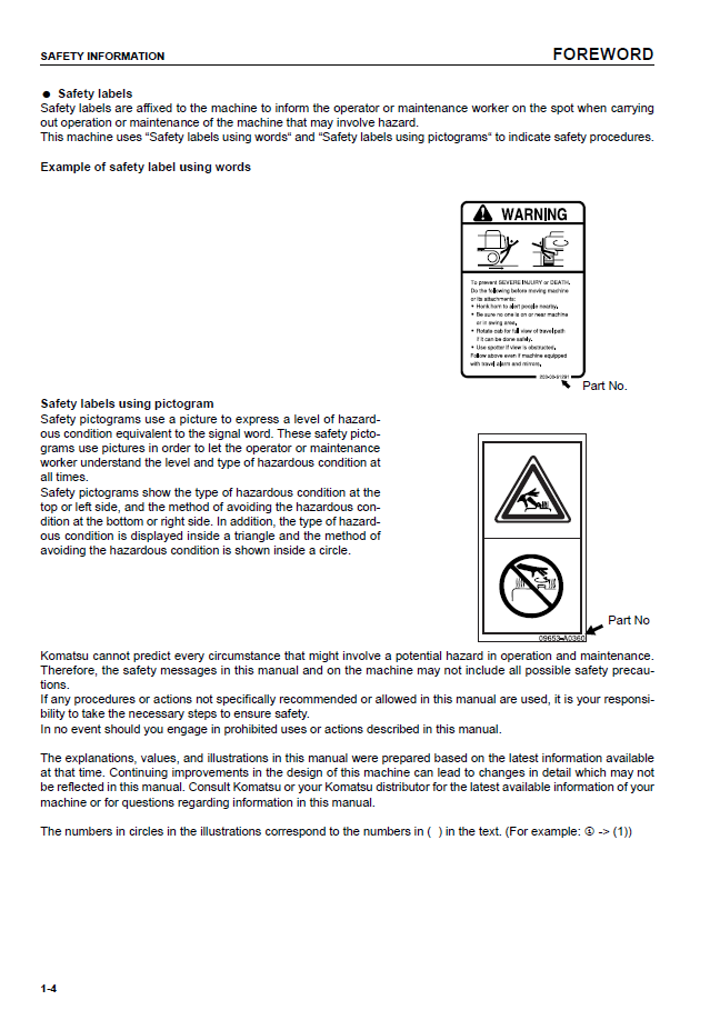 Download Komatsu D41E-6 D41P-6 Operation Manual EEAM024201 PDF