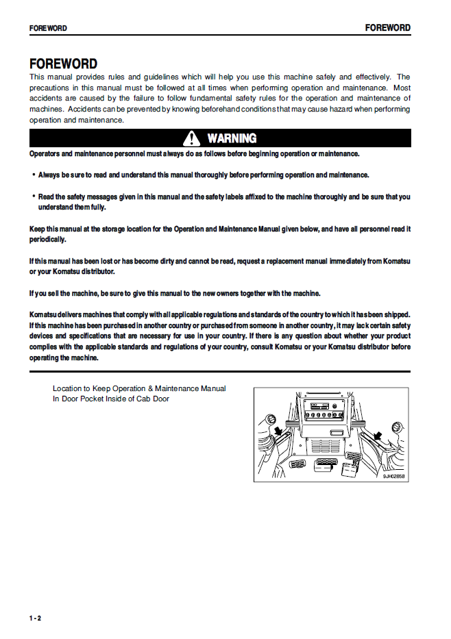 Download Komatsu D475A-3 Heavy Dozer Operator's Manual SEAD046800