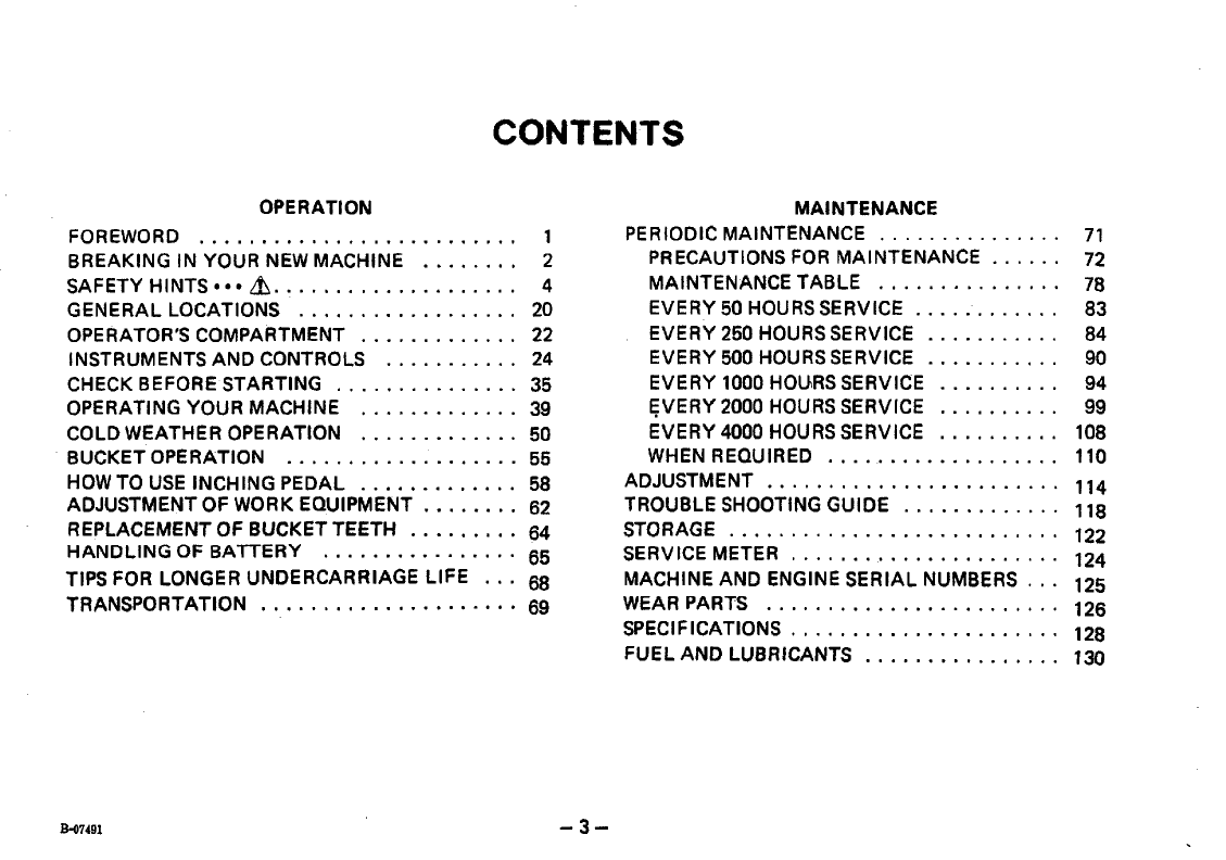 Download Komatsu D57S-1 Dozer Shovel Operation and Maintenance Manual SEAM135A04