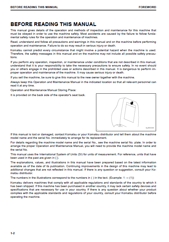 Download Komatsu D85EX-18, D85PX-18 Dozer Operator & Maintenance Manual PDF