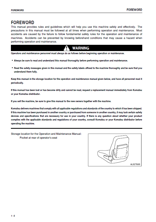 Download Komatsu GD555-3C Grader Operation & Maintenance Guide