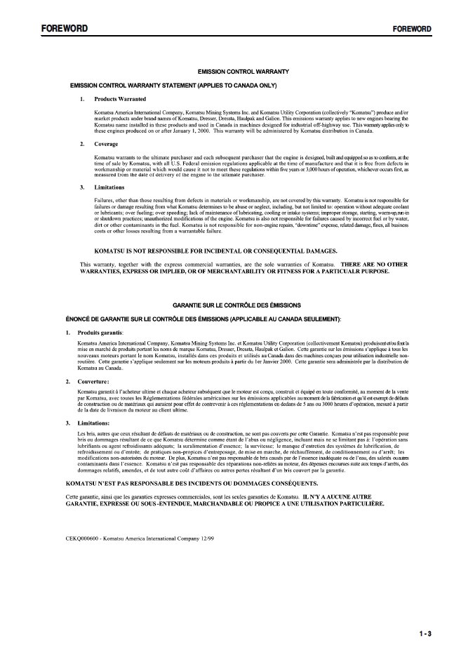 Download Komatsu GD555-3C Operation Manual SEAM038102T PDF