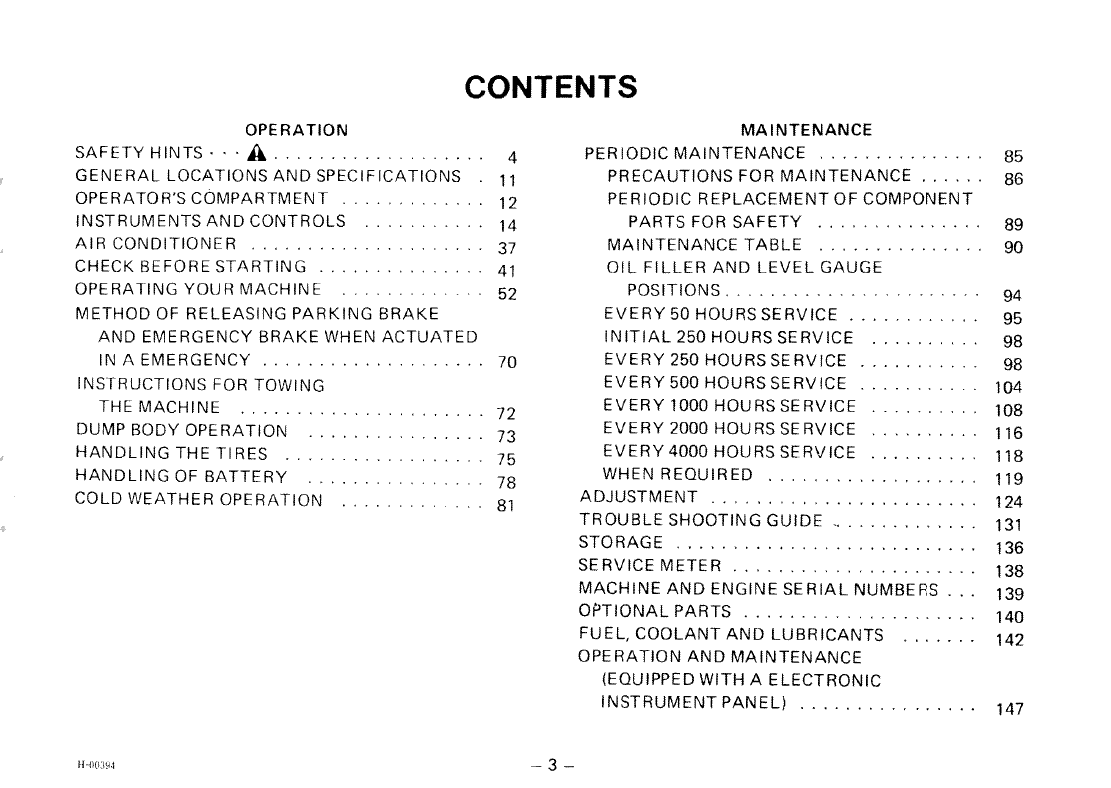 Download Komatsu HD465-3 Operation Manual SEAM0569S301 PDF