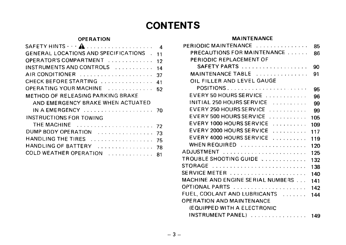 Download Komatsu HD465-3 Operation Manual SEAM0569S303 PDFV