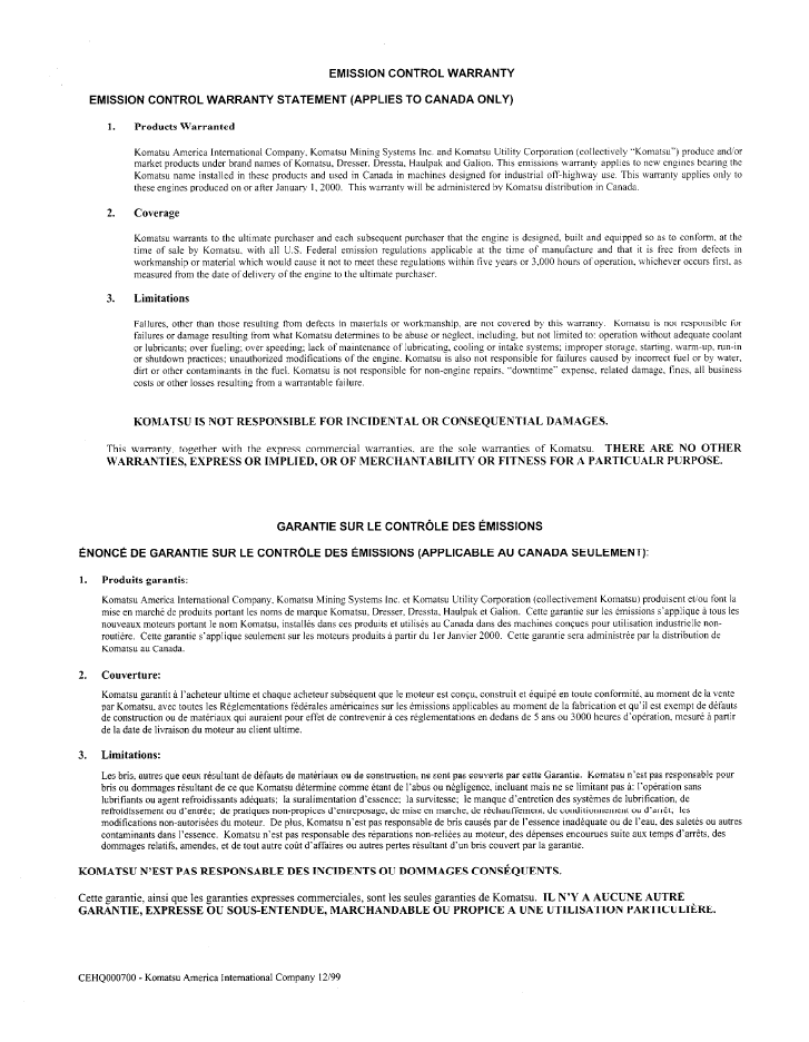 Download Komatsu PC100-6 to PC130-6 Excavator Operation Manual SEAD002207 PDF