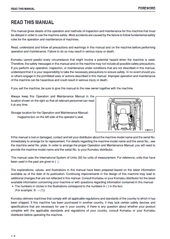 Download Komatsu PC130-8 Excavator Operator & Maintenance Guide