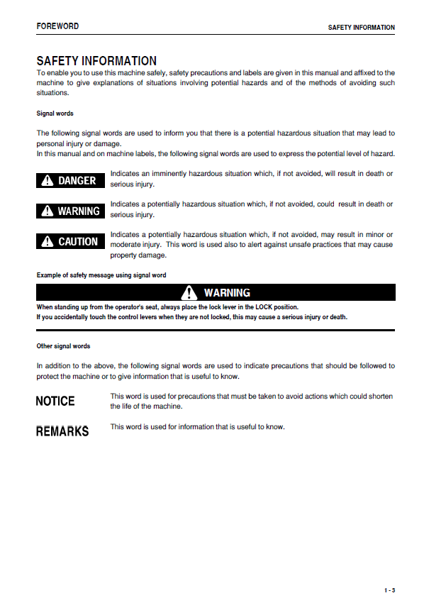 Download Komatsu PC18MR-3 Operation and Maintenance Manual