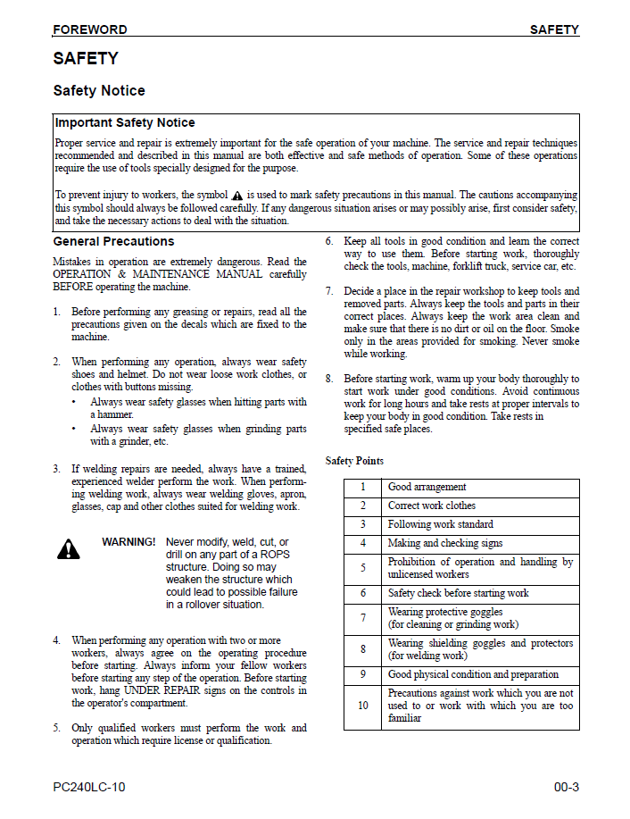 Download Komatsu PC240LC-10 Shop Manual CEBM024902 PDF
