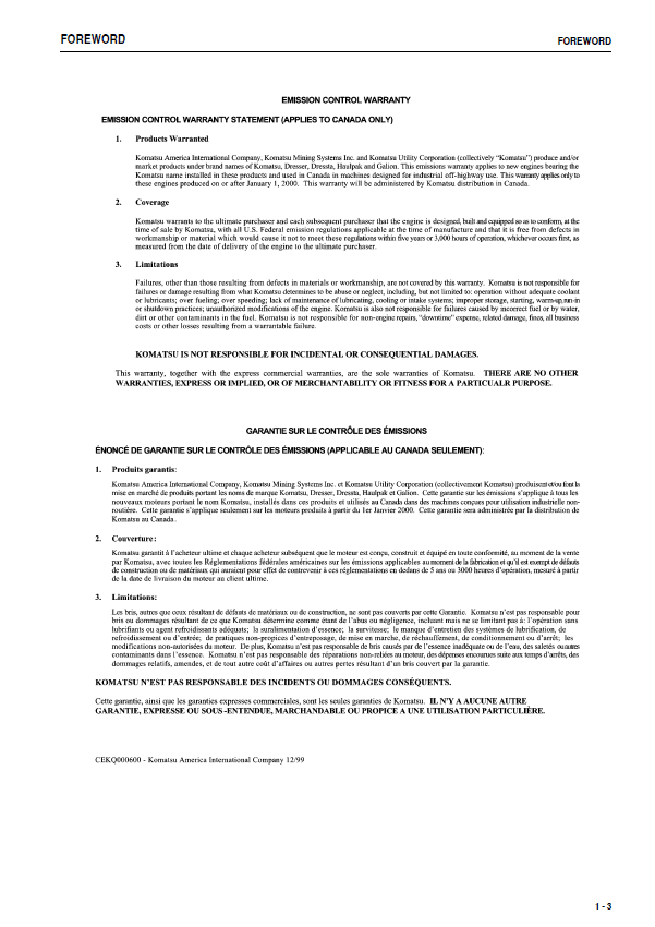 Download Komatsu PC270-8 Maintenance & Operators Manual PDF