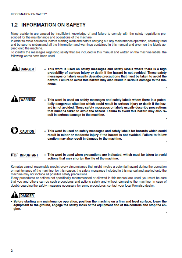 Download Komatsu PC75R-2 Operation & Maintenance Manual