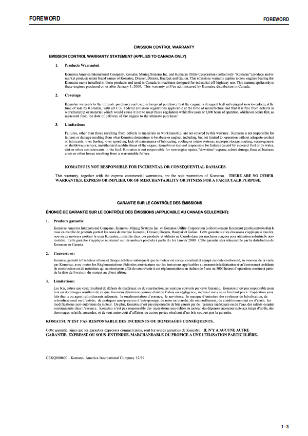 Download Komatsu WA200-5 Wheel Loader Maintenance Manual