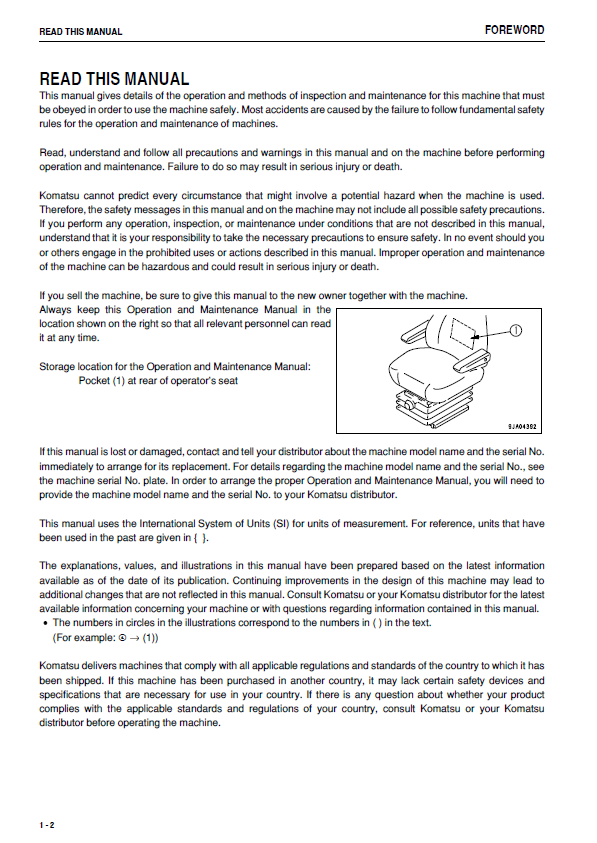 Download Komatsu WA200-6 Manual PDF - TEN00471-04