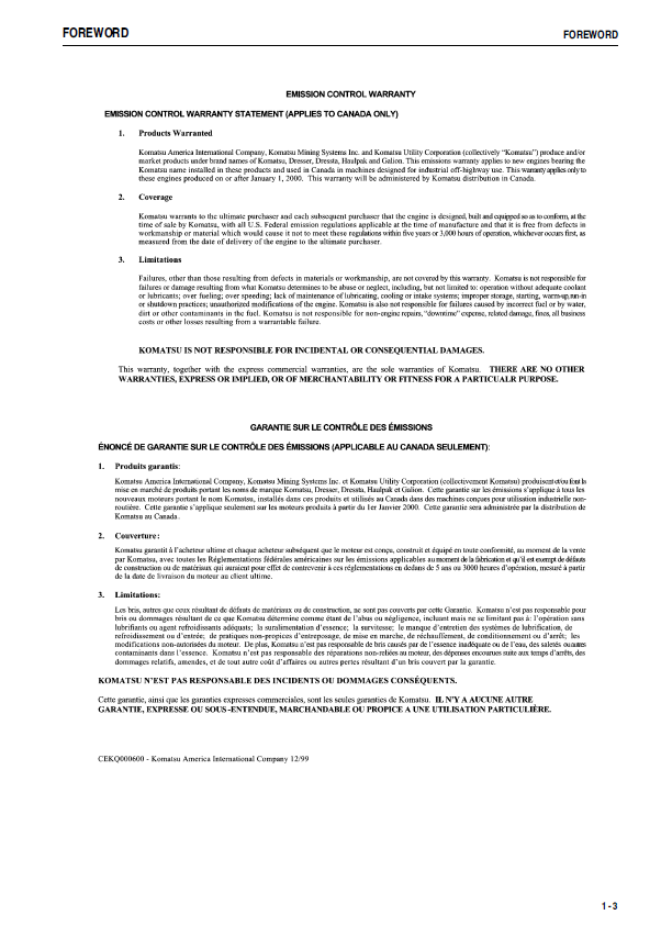 Download Komatsu WA200L-5 Wheel Loader Maintenance Manual
