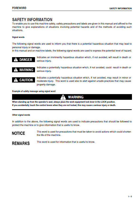 Download Komatsu WA250-5 Wheel Loader Maintenance Manual PDF