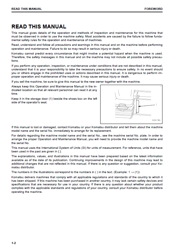 Download Komatsu WA380-8 Wheel Loader Operation & Maintenance Manual TEN00706-03 PDF