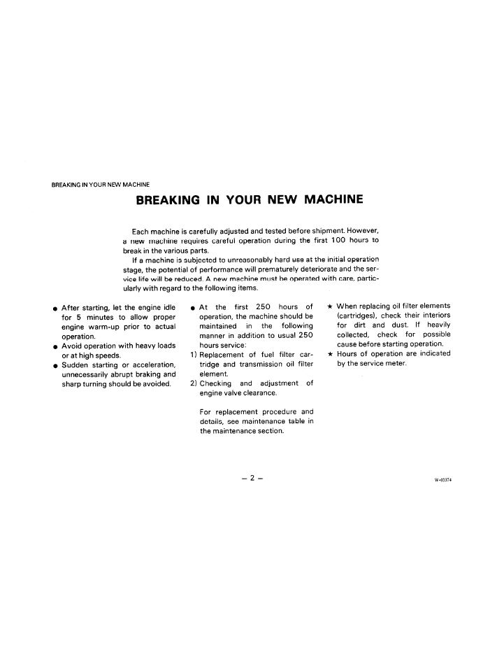 Download Komatsu WA500-1L Wheel Loader Operator's Manual SEADA4250101