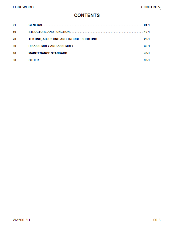 Download Komatsu WA500-3H Service and Repair Manual