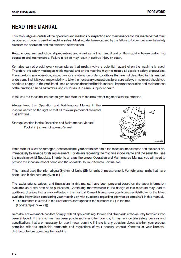 Download Komatsu WA500-6 Loader Operation & Service Manual