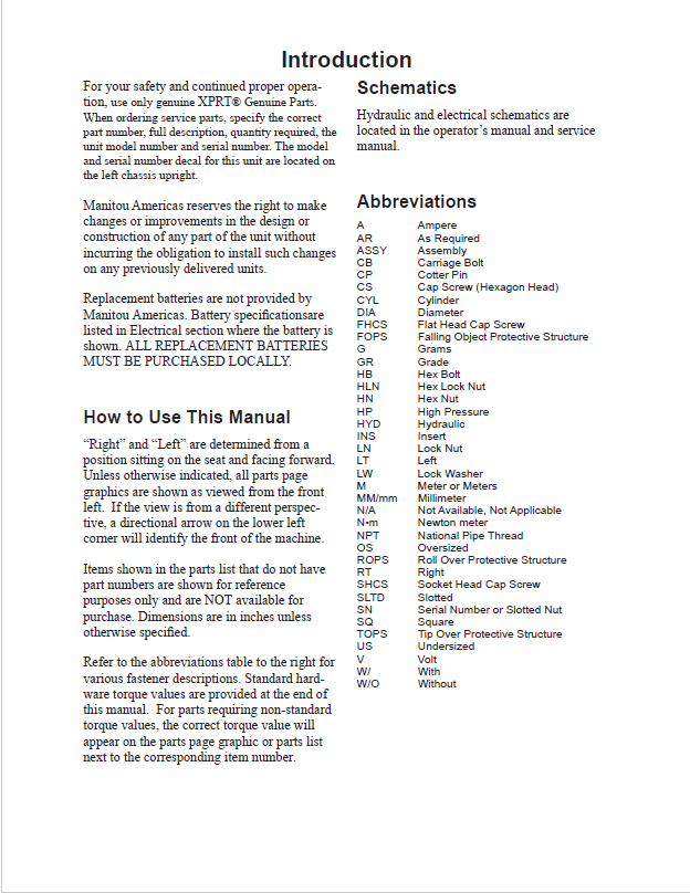 Download MUSTANG 3200VT Parts Catalog Manual PDF 50960134