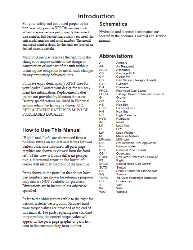 Download MUSTANG 708 MLA-7 Loader Parts Manual PDF 50940375