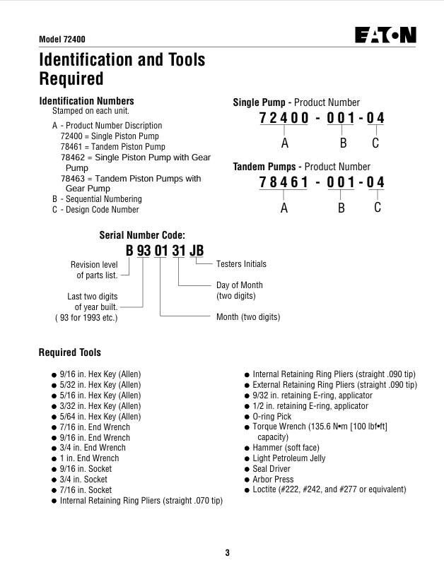 Download MUSTANG Eaton 72400 Hydraulic Pump Repair Manual PDF