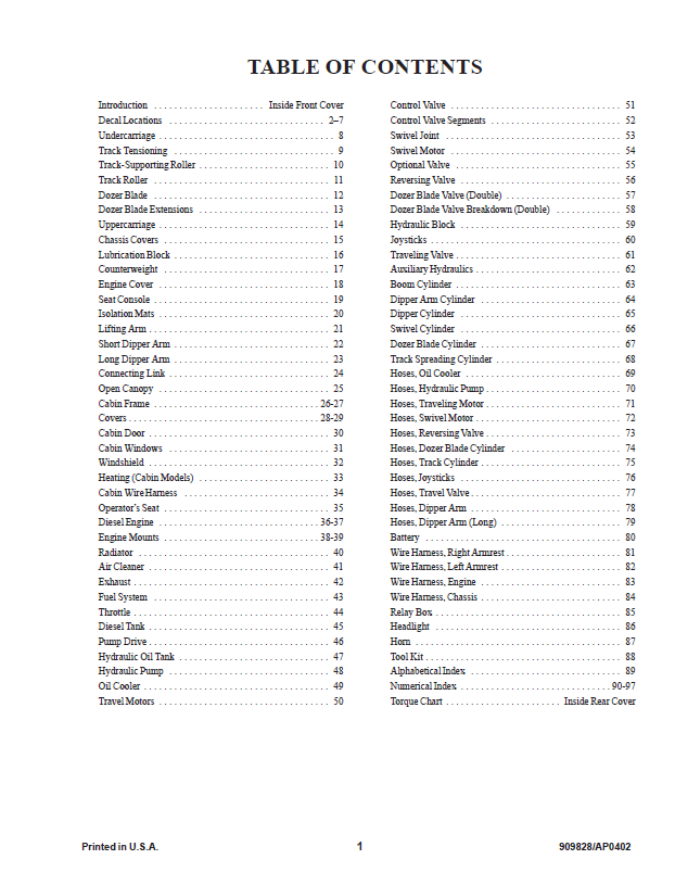 Download MUSTANG ME1503 Excavator Parts Catalog 909828 PDF Manual