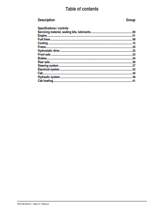 Download MUSTANG ML52 Wheel Loader Workshop Service Manual PDF