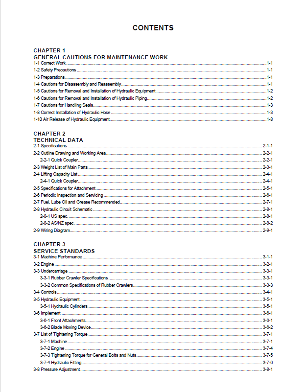 Download MUSTANG Z80 800Z Compact Excavator Workshop Manual 50940321