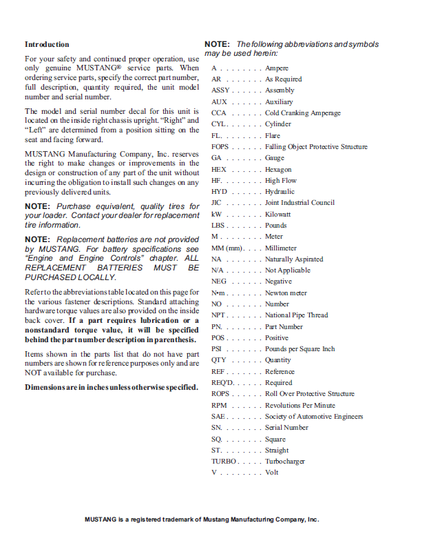 Download Mustang 2022 2032 Skid Steer Parts Manual 908270 – OEM Catalog