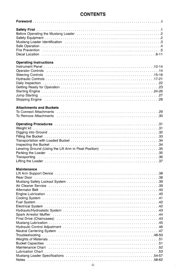 Download Mustang 2060 2070 Skid Steer Loader Manual 001-27972