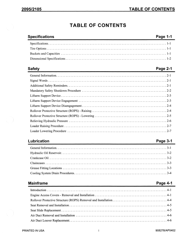 Download Mustang 2095-2105 Skid Steer Service Manual 908278