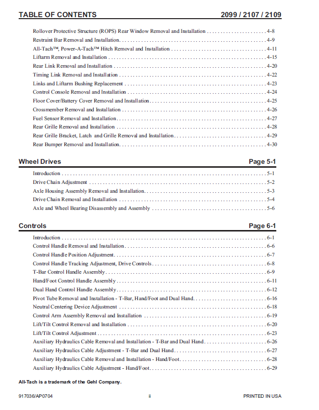 Download Mustang 2099, 2107, 2109 Skid Steer Repair Manual PDF