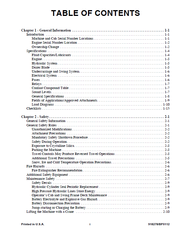 Download Mustang 2803ZT Compact Excavator Manual 918278 PDF