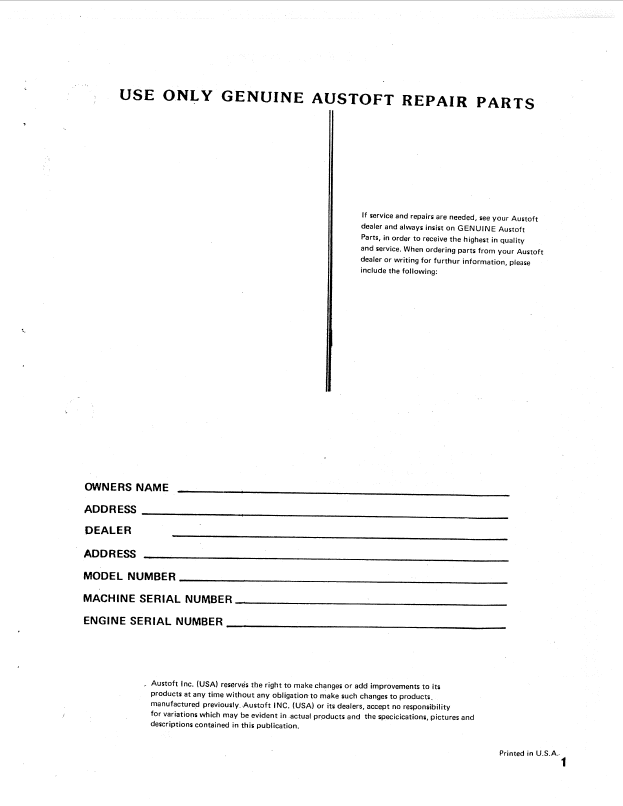 Download Mustang 332 Skid Steer Parts Manual 000-23836 PDF