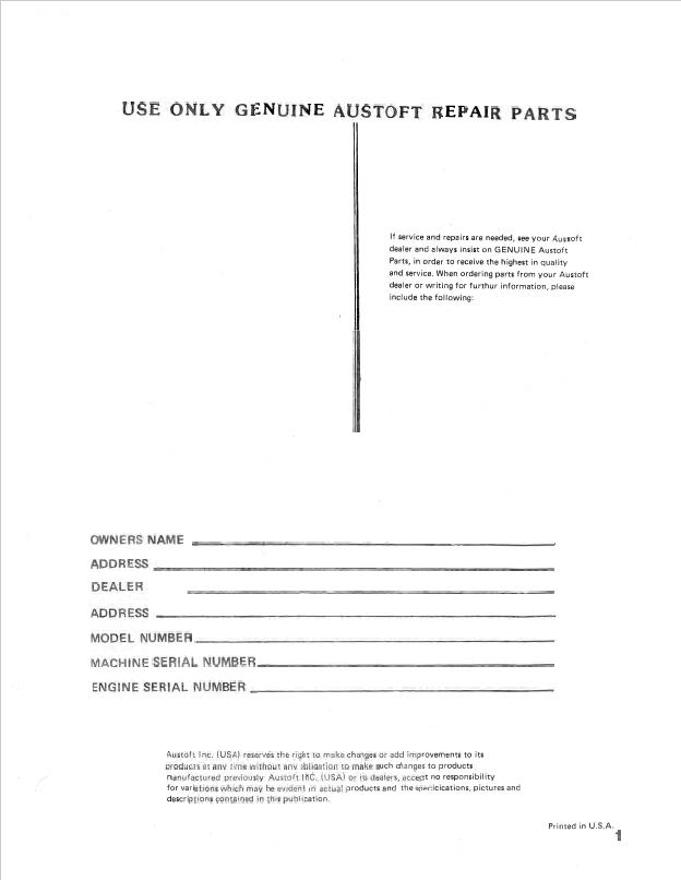 Download Mustang 342 Loader Parts Manual 000-48833 PDF