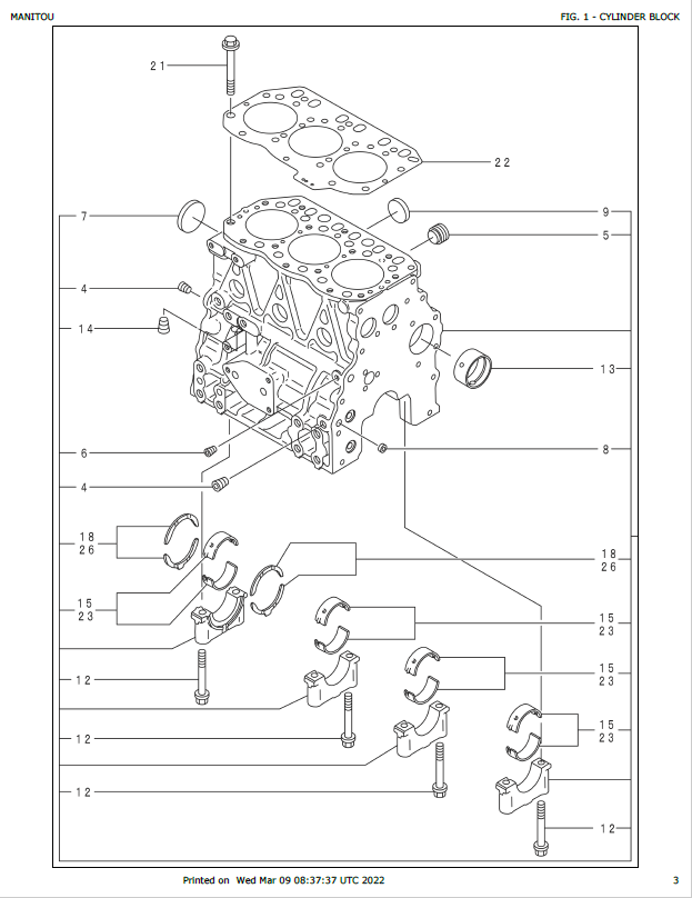 Download Mustang 3TNV82A-SBV Engine Parts Catalog 50940092 PDF