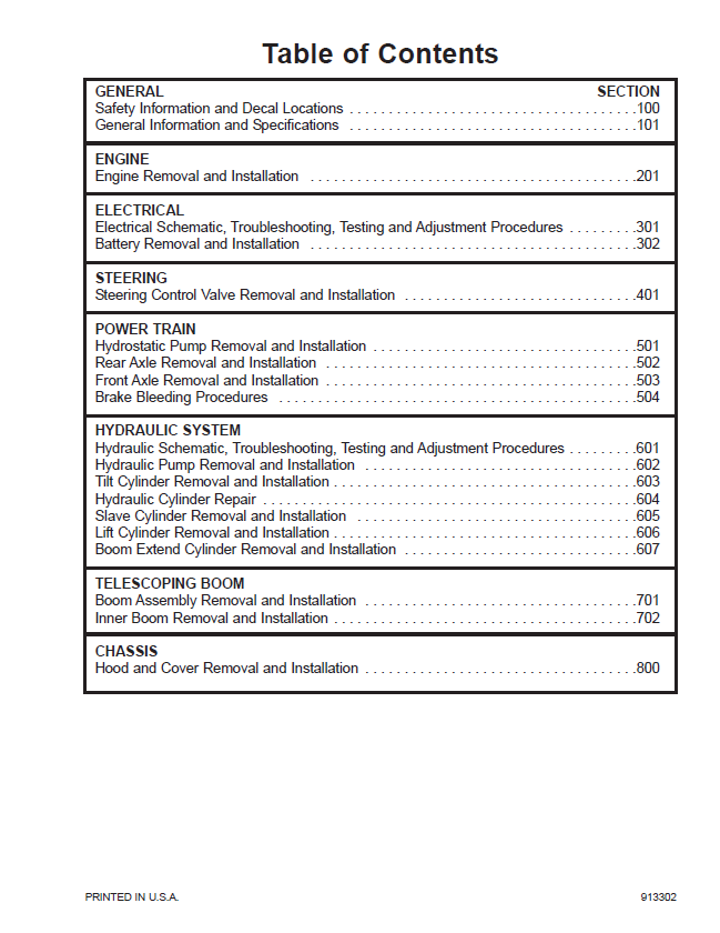 Download Mustang 519 Telehandler Repair & Service Manual 913302