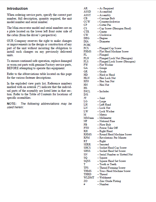 Download Mustang 6002 Parts Catalog Manual 000-31002 PDF