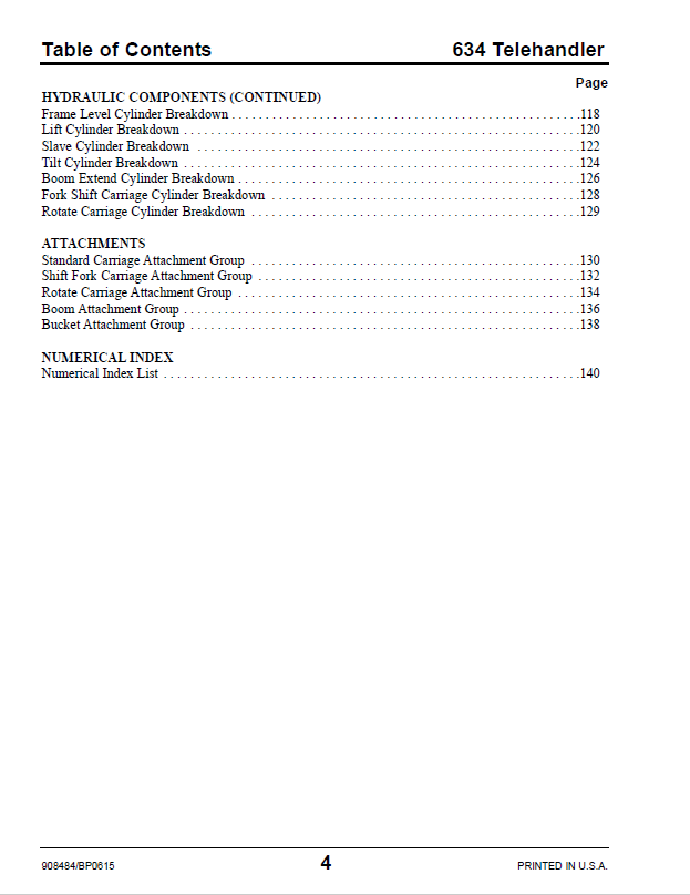 Download Mustang 634 Telehandler Parts Diagram Manual 908484 PDF