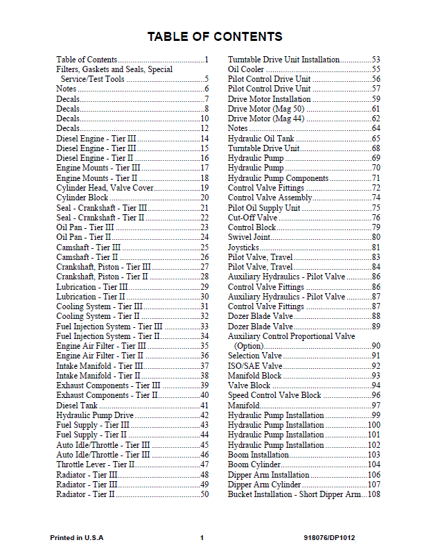 Download Mustang 8003 Compact Excavator Parts Catalog PDF Manual