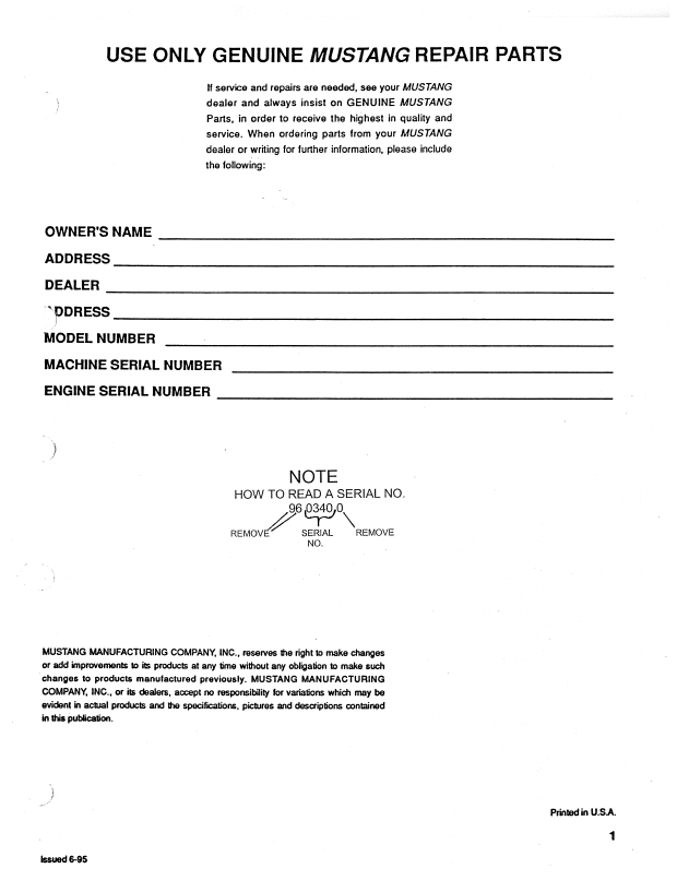 Download Mustang 940 E-Series Skid Steer Parts Manual & Catalog PDF