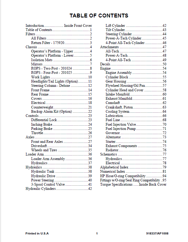 Download Mustang AL 406 Articulated Loader OEM Parts Catalog PDF