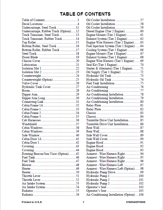 Download Mustang ME12002 Compact Excavator Parts Catalog 918054 PDF
