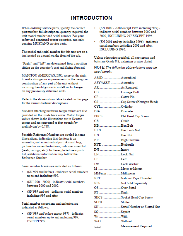 Download Mustang ML360 Loader Parts Manual 918292 – PDF Catalog
