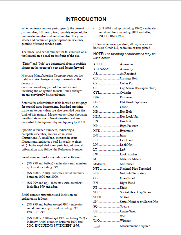 Download Mustang ML52 Loader Parts Manual 909894 – PDF Catalog
