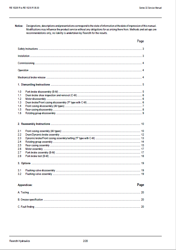Download Mustang Rexroth RE15205R & RE15210R Service Manual PDF